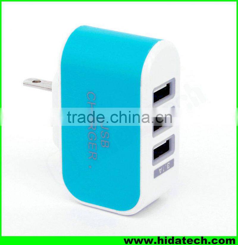 Wholesale usb multi wall charger 3 usb charger for mobile phone tablet pc