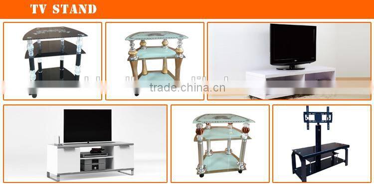 simple black tempered glass TV stand