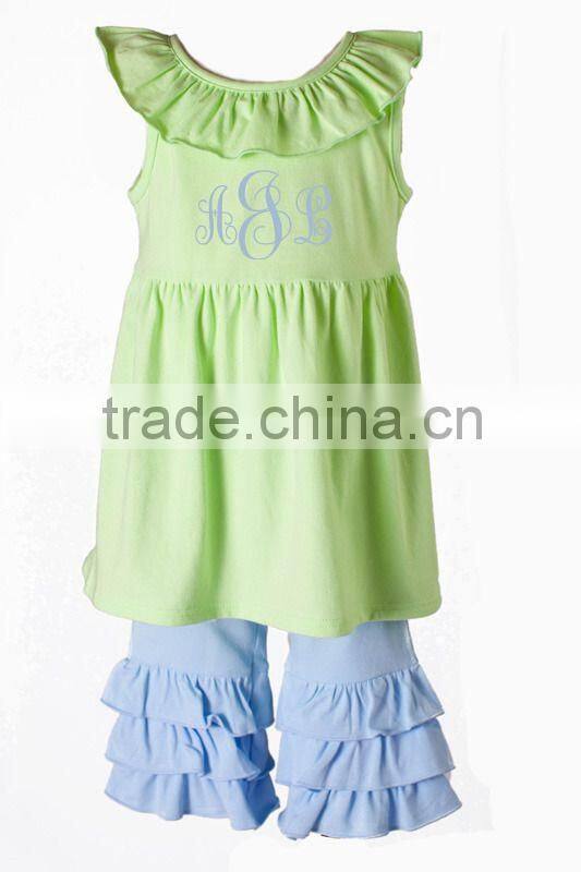 Girls Boutique Outfits Girls' Ruffle Pants Set wholesale clothing pants set for kids