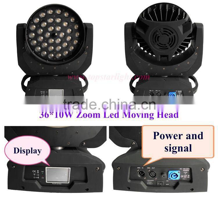 Hot LED moving head wash 36x10w zoom