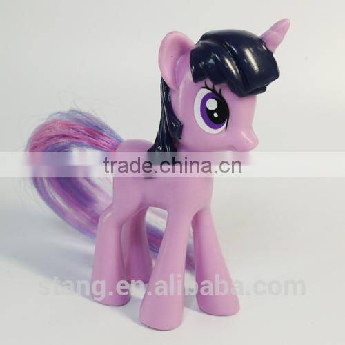 2014 Hot Sale Little Pony PVC Plastic Toys.With Nylon Tail.PVC Material Toys