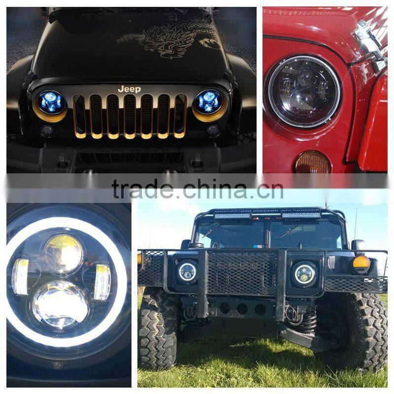 WEIKEN 7 inch Led Headlight/Round Harley Led Headlight/Motorcycle Headlights