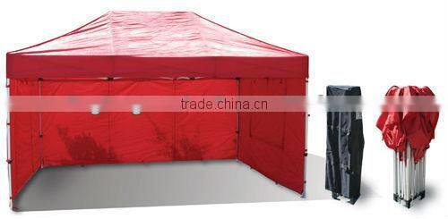 3*6M quick large red fireproof easy up folding tent with extra shade