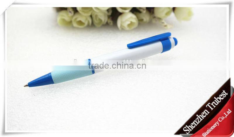 promotional plastic ball pen with rubber grip