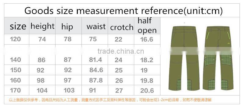 Children/kis Trousers / Pants new design customized waterproof ski pants