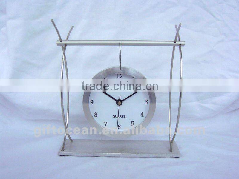 aluminum art metal desk clock,metal art crafts table clock
