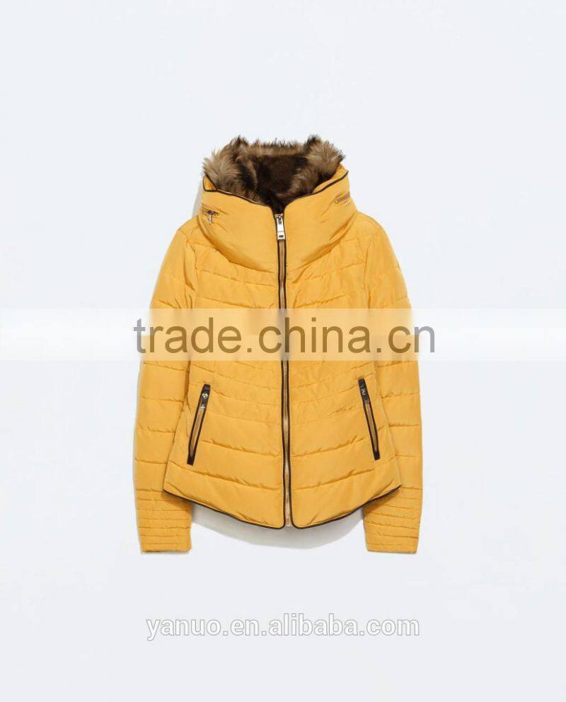 Latest fashion low price men&women quilted parka down coat