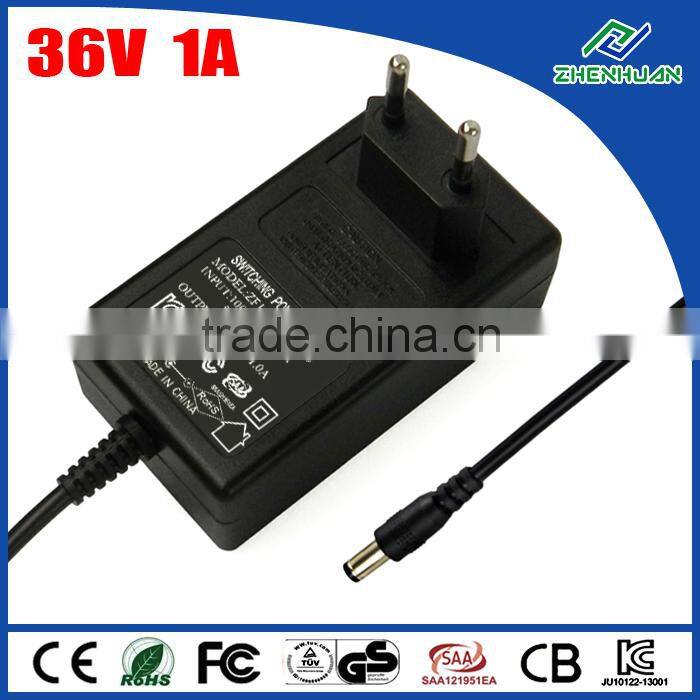Electric Adapter 36V 1A Massage Recliner Power Supply With EU Plug