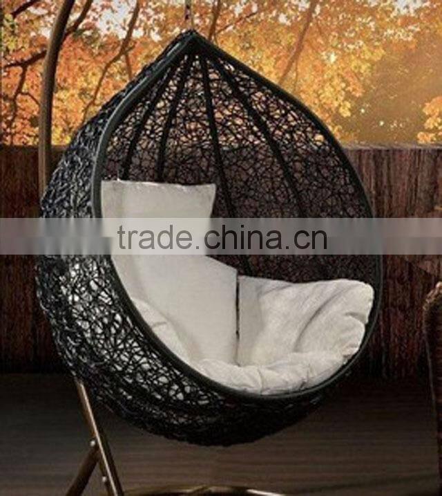 weatherproof outdoor rattan hammock with stand