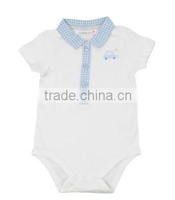 Cute Baby Boys Short Sleeved Polo Bodysuit