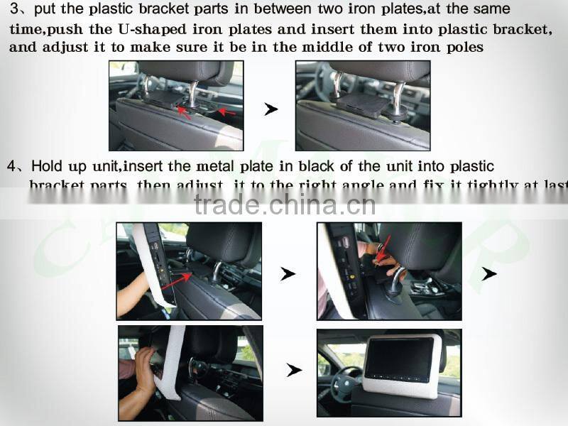 High quality classical good price pioneer headrest car dvd player for bmw e46