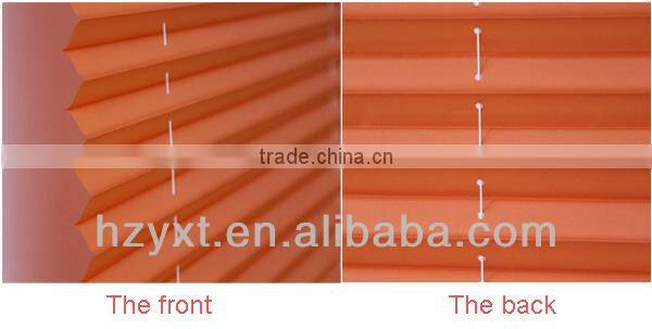 Non-woven lace pleated window blinds polyester fabric pleated blinds