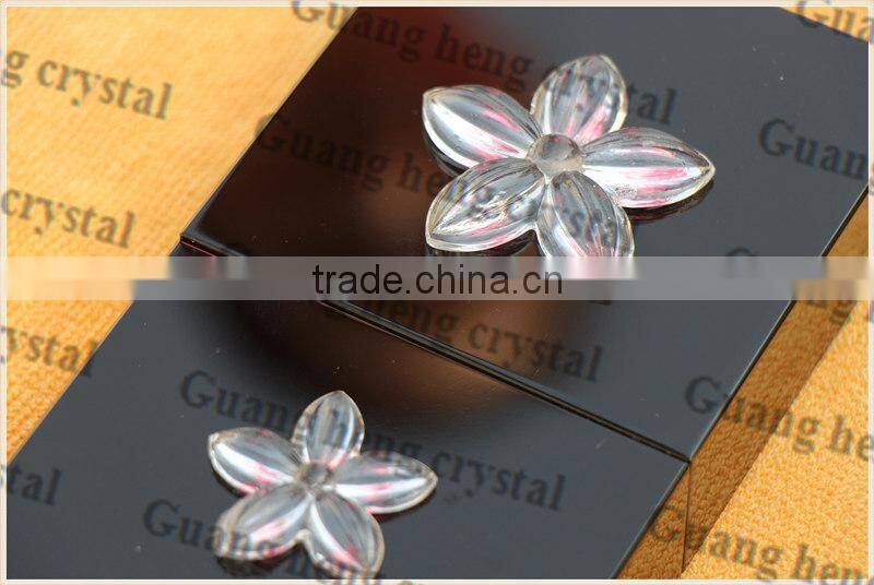 Clear flower shape crystal flower decoration