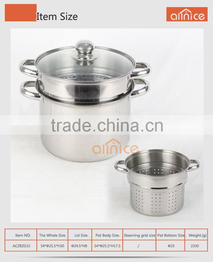 American pasta cooking pot stainless steel steamer kitchen pot