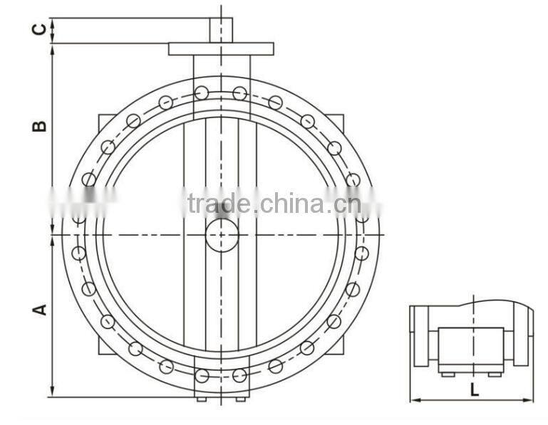 TKFM High quality produce clamp steel butterfly valve DIN/ANSI