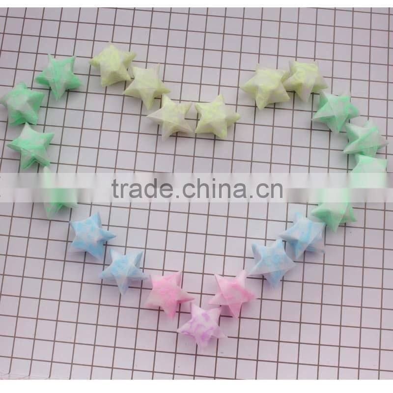 Luminous Lucky Star Paper Heart Paper Origami Museum Wishing Star Paper Birthday Gift Stripes White Five-pointed Star