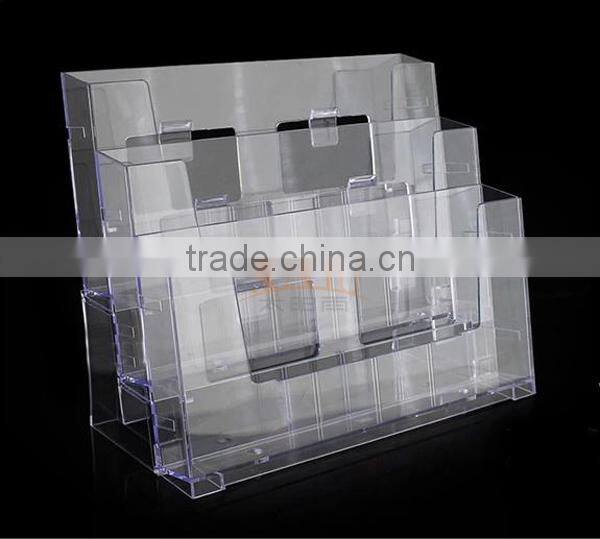 White acrylic brochure stand
