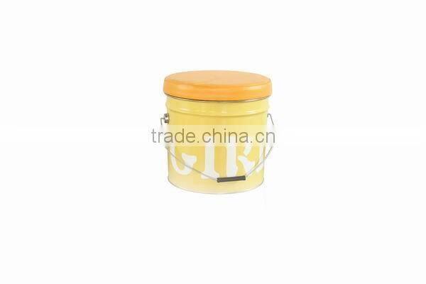 Custom made New product colorful metal stroage bucket stools