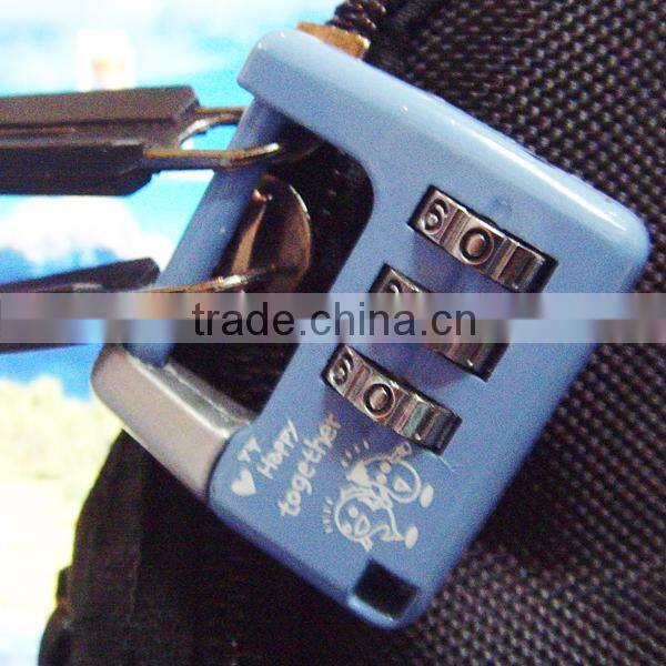 cheap keyless mechanical reset code safety promotional locks for bag