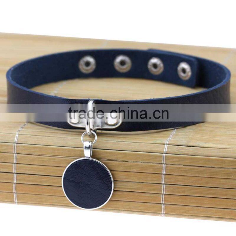 Rock Punk Style Hot Japan Anime Sailor Moon Heart Wings Chocker Leather Necklace Gothic Collar Choker