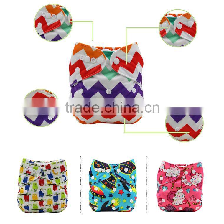PSF-07 printed leak guard elf fashion cloth diapers baby reusable washable
