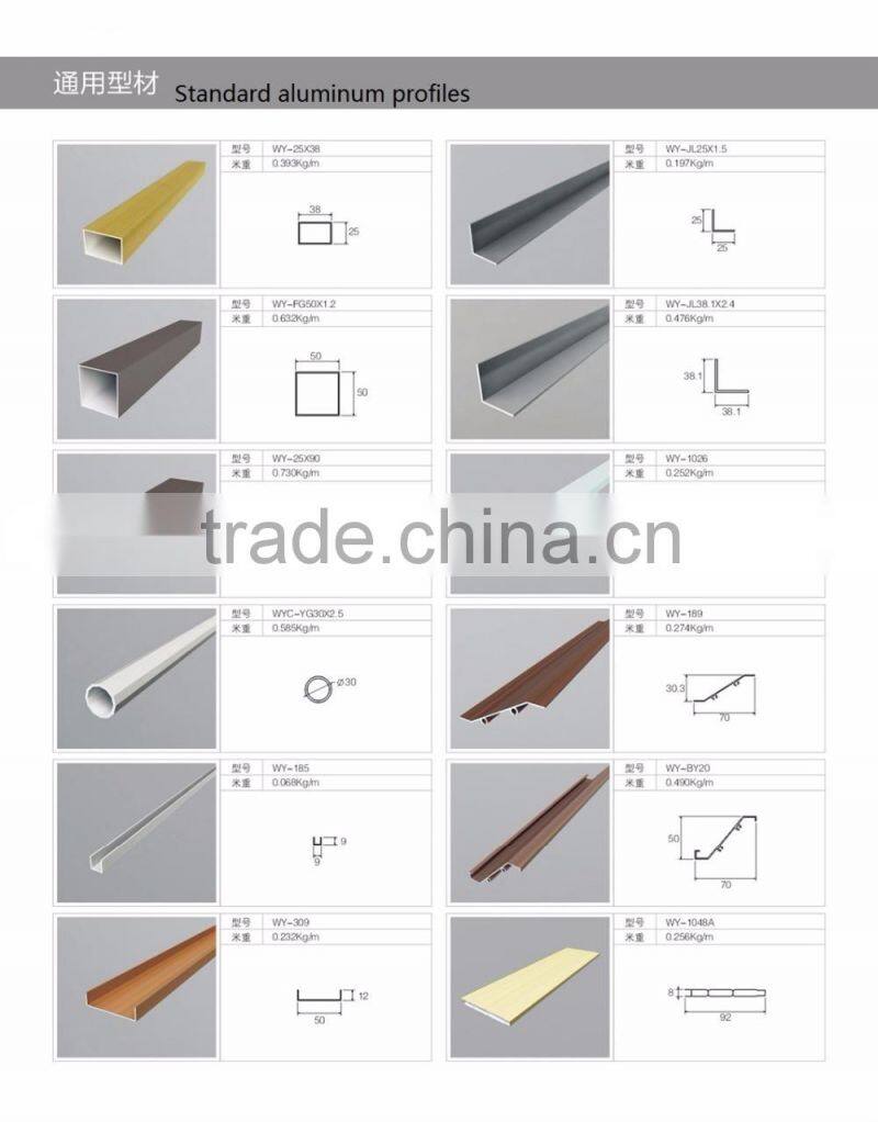 Most competitive price aluminum sections for windows