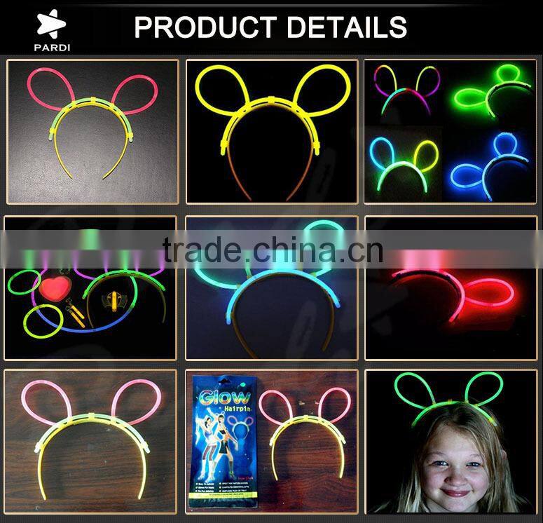 2015 Luminous hairclip/glow hair band/glow in the dark hairpin
