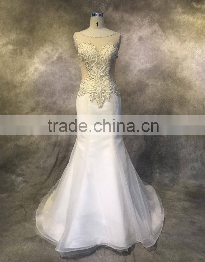 china alibaba supplier beaded wedding gown