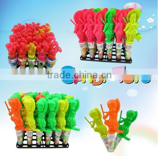Cheap price sweets candy toy with tude plastic toy