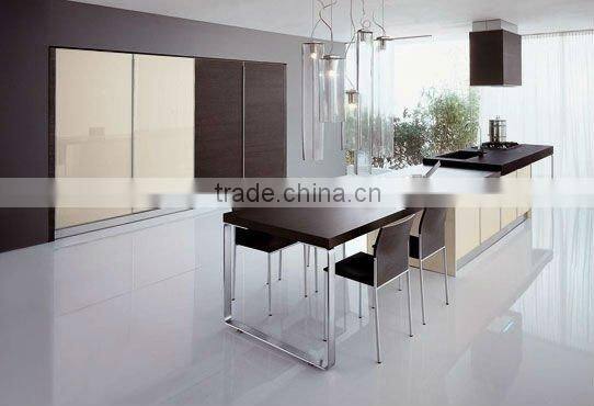 Milky White Lacquer Kitchen Cabinets
