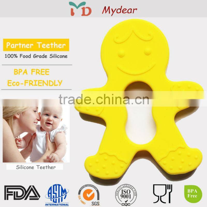 High quality silicone teething chain clips and pacifiers for baby