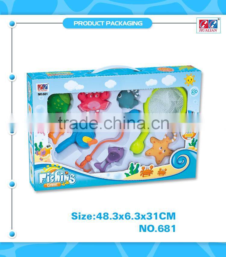 Fishing Game Toy Set With Fish Pole