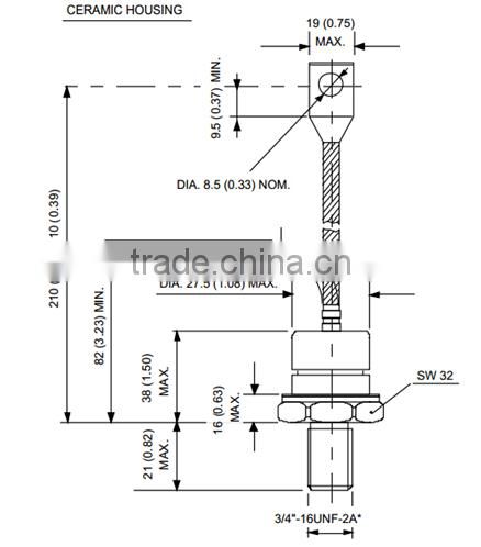 Ceramic bolt Alloy diode m7