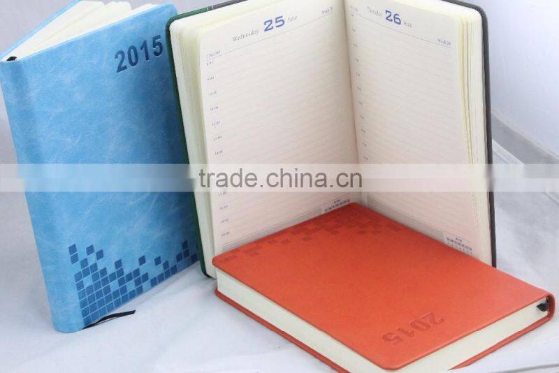 Factory direct supply A5 size genuine/pu leather hardcover notebook with customer logo