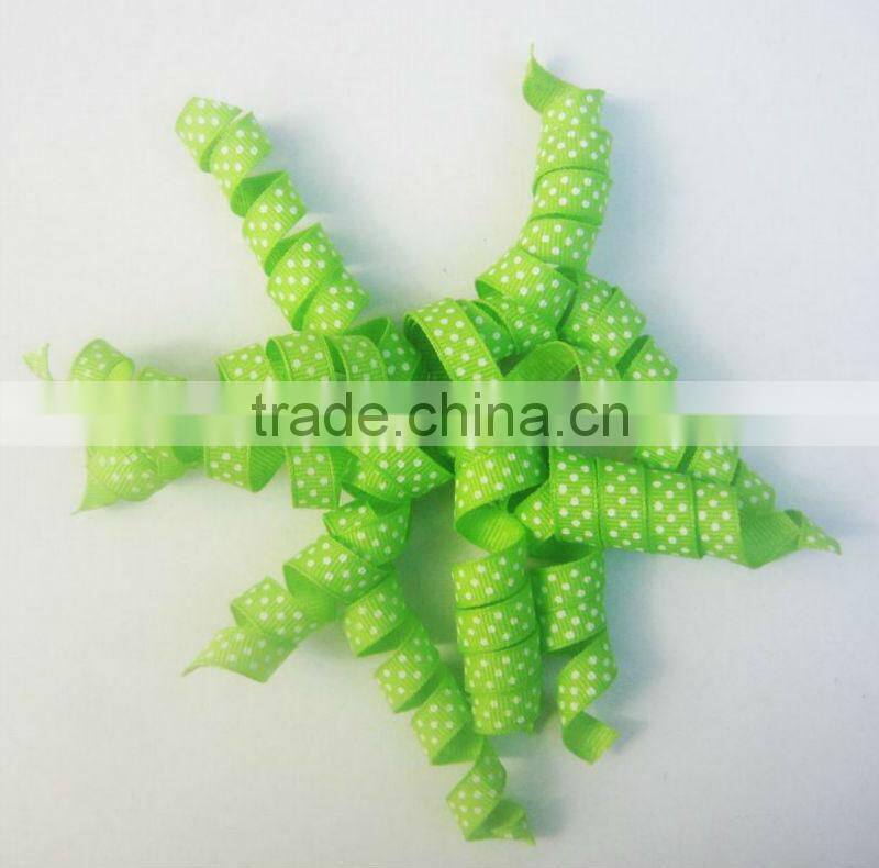 HOT SALE Gold Metallic Mesh Woven Fabric Ribbon Curly Swirls Bow