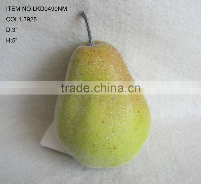 decorative artificial foam pear 3"*4.5" with emulation sugar for havest home decoration