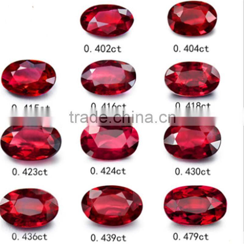 0.4ct natural pigeon blood gemstone loose stone ring face