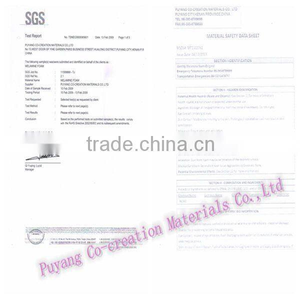 pure white 10*7*3cm cleaning melamine sponge