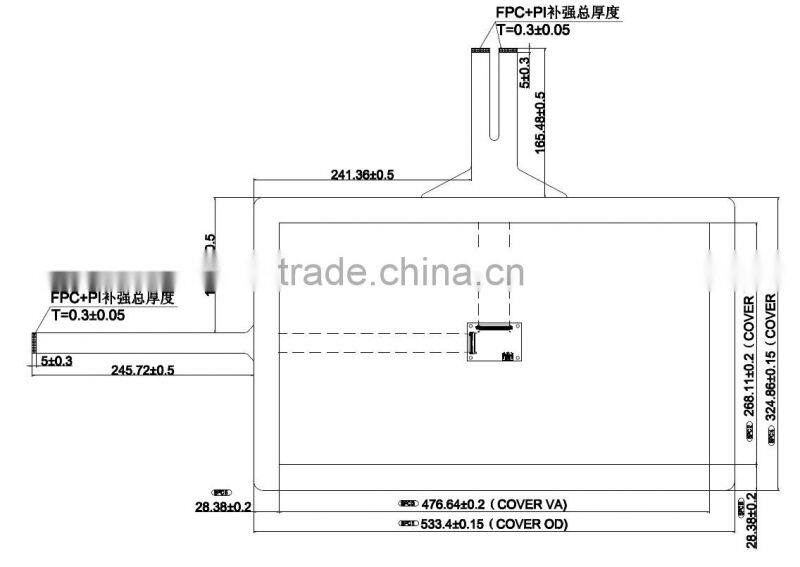 21.5" Capacitive Touch Screen Replacement for Touch Monitor with Free Drivers