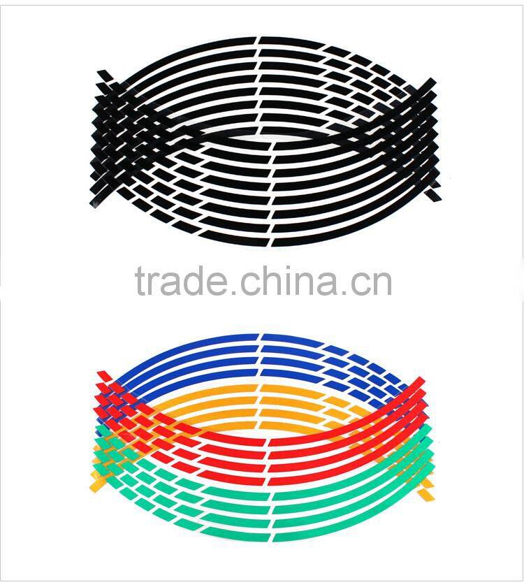 Reflective wheel stickers for motorcycle rim stripes 18 inches decoration