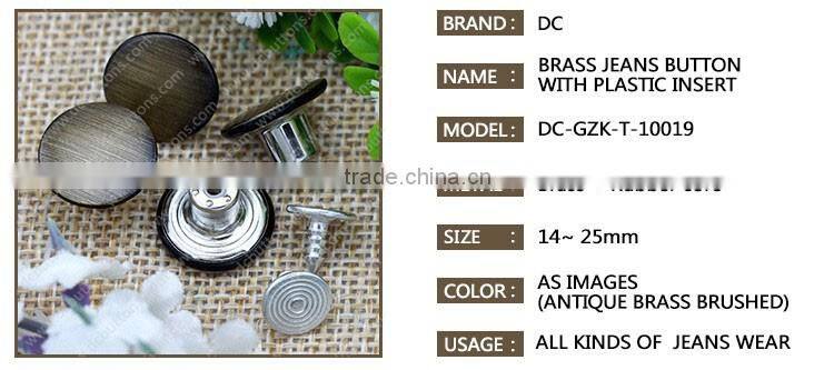 Factory Supply Fashion metal cover custom denim jeans button