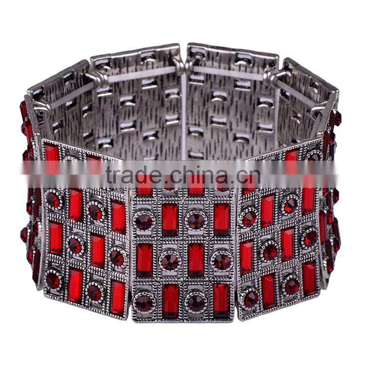 3.5 inch Free sample 2016 new design elastic crystal bracelet