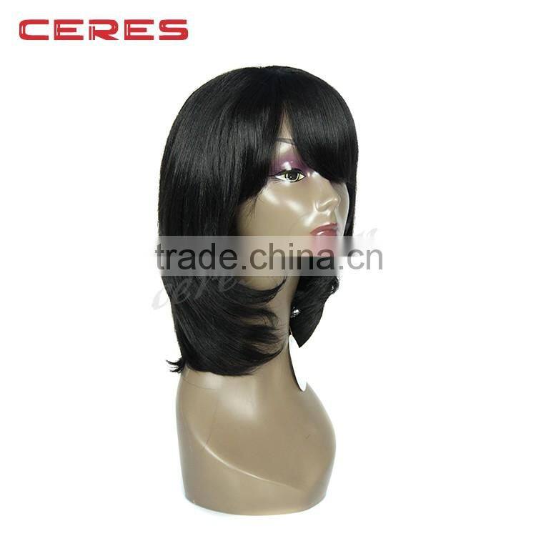 shoulder length bob wavy natural style synthetic wig