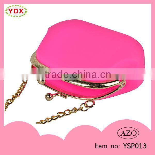 High quality heart shaped friendly silicone customized coin wallet