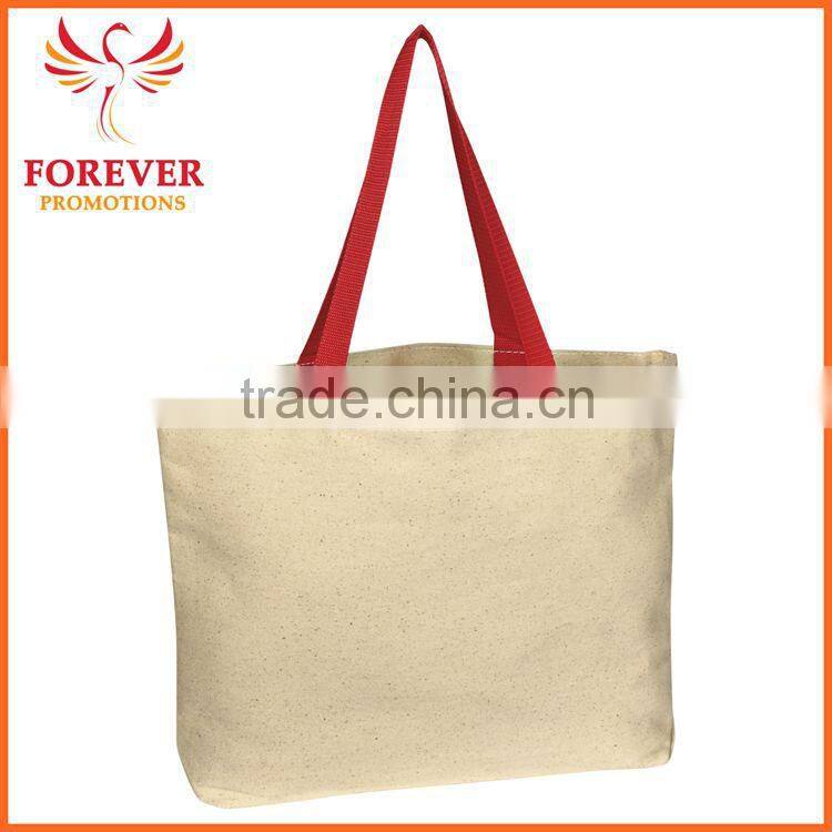 Chinese Supplier Wholesale Cotton Blank 8 OZ. Canvas Tote Bag