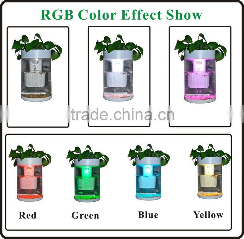 High quality mini RGB LED light fish tank acrylic aquarium round plastic fish tank