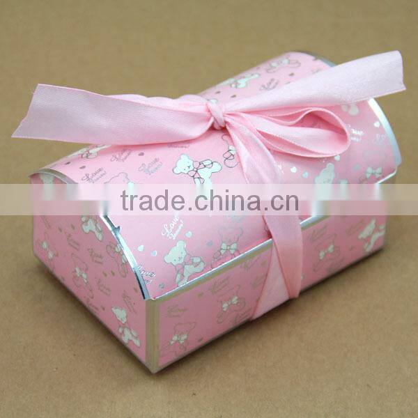 pink and blue paper printing box for cakes or candy