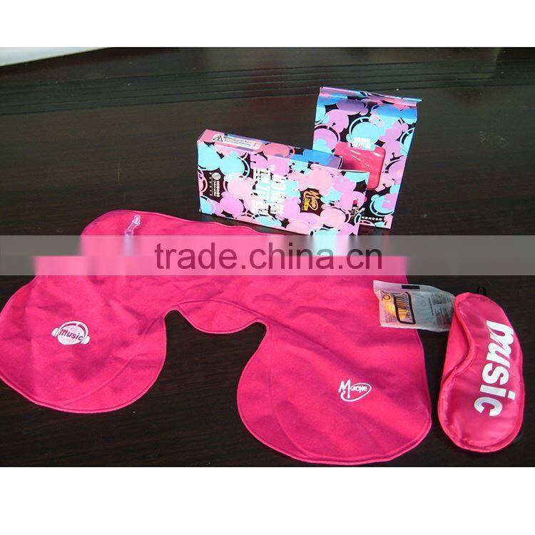 car seat neck support pillow,pink inflatable neck pillow set for advertising