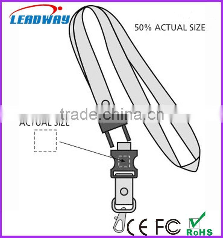 USB 2.0 Lanyard Flash Drive with Keychain 64MB-64GB