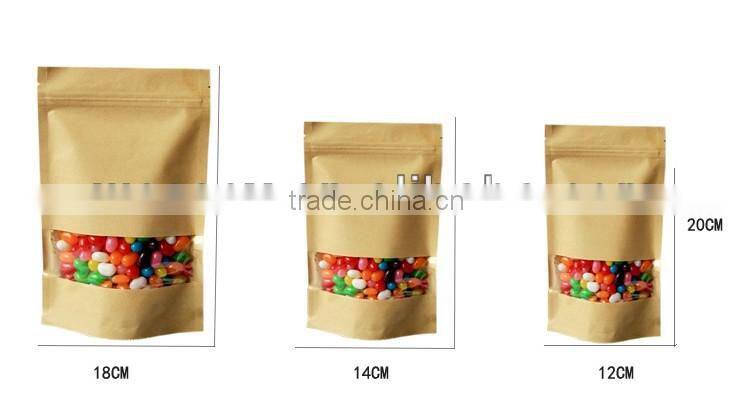 2014 safe kraft paper food bag with opening window